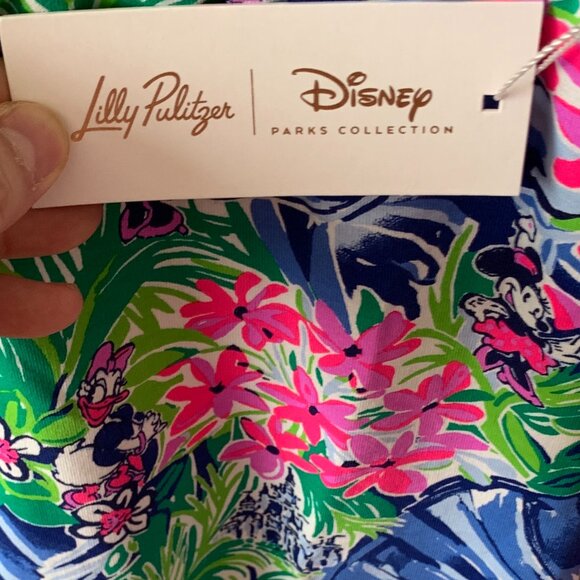 DISNEY PARKS X LILLY PULITZER Disney Dreaming Long Sweat Pant Sz MEDIUM OR LARGE - Picture 7 of 7